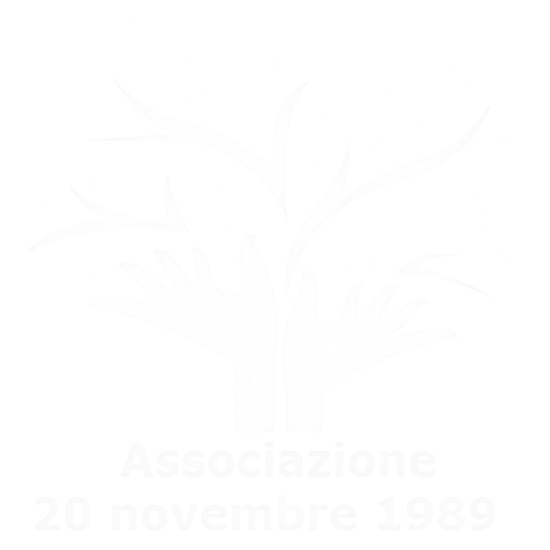 Logo bianco Associazione 20 novembre 1989